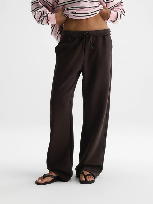 Minimal Embroidered Straight‑leg Sweatpants