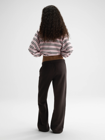 Minimal Embroidered Straight‑leg Sweatpants