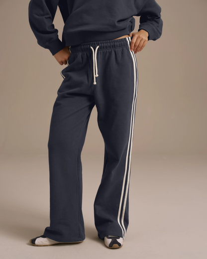 Varsity Style Loose Straight‑leg Sweatpants