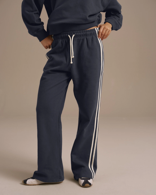 Varsity Style Loose Straight‑leg Sweatpants