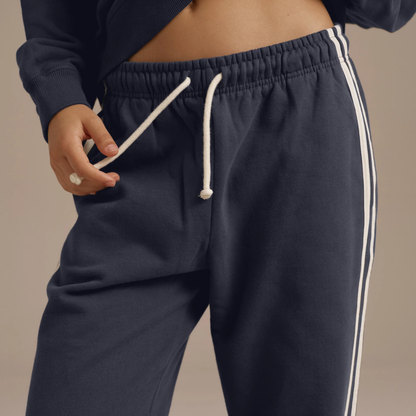Varsity Style Loose Straight‑leg Sweatpants